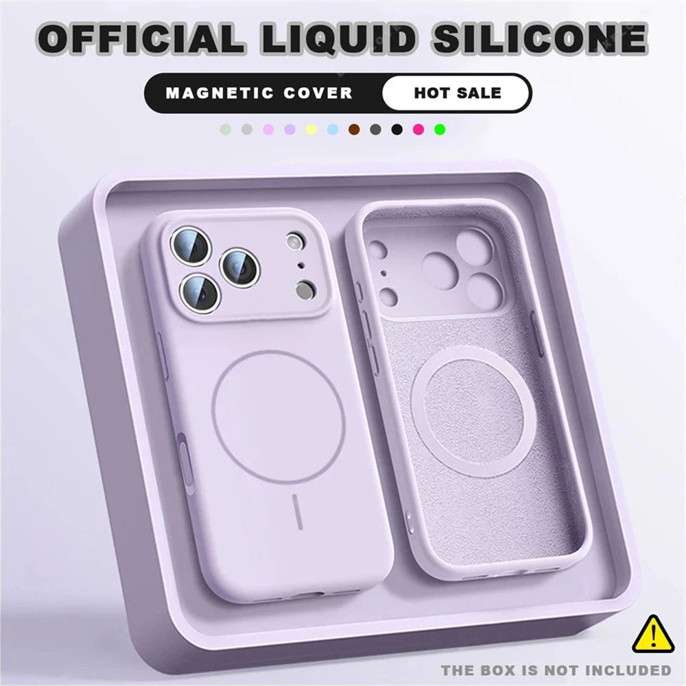 Coque Magsafe liquide Silicone pour iPhone