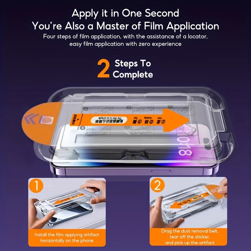 Film d'écran iPhone 16 15 14 13 12 11 17 Pro Max en verre trempé