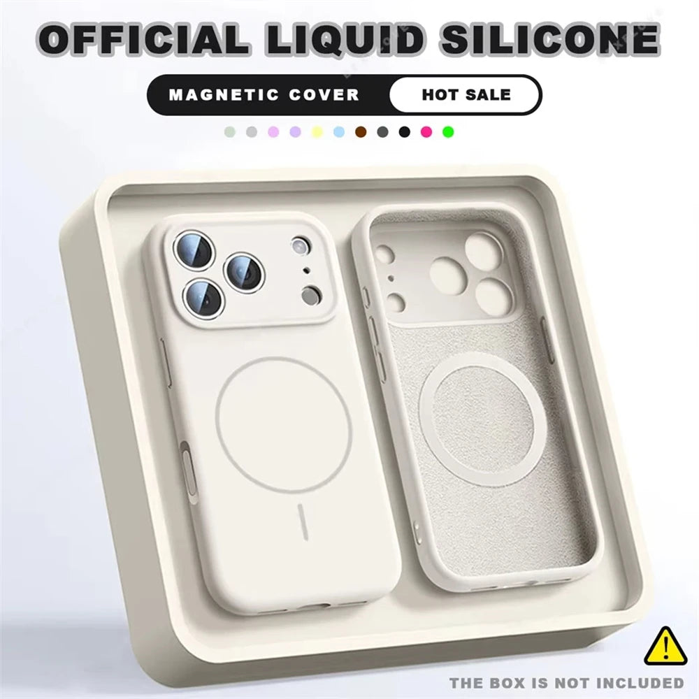 Coque Magsafe liquide Silicone pour iPhone