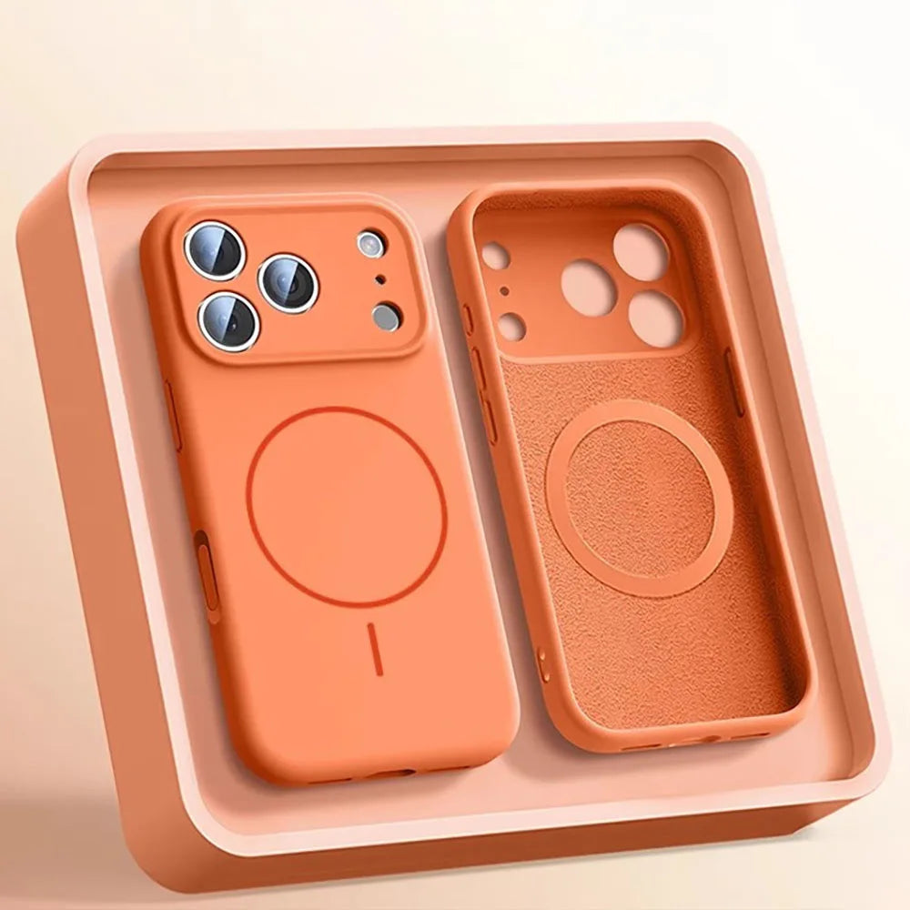 Coque Magsafe liquide Silicone pour iPhone