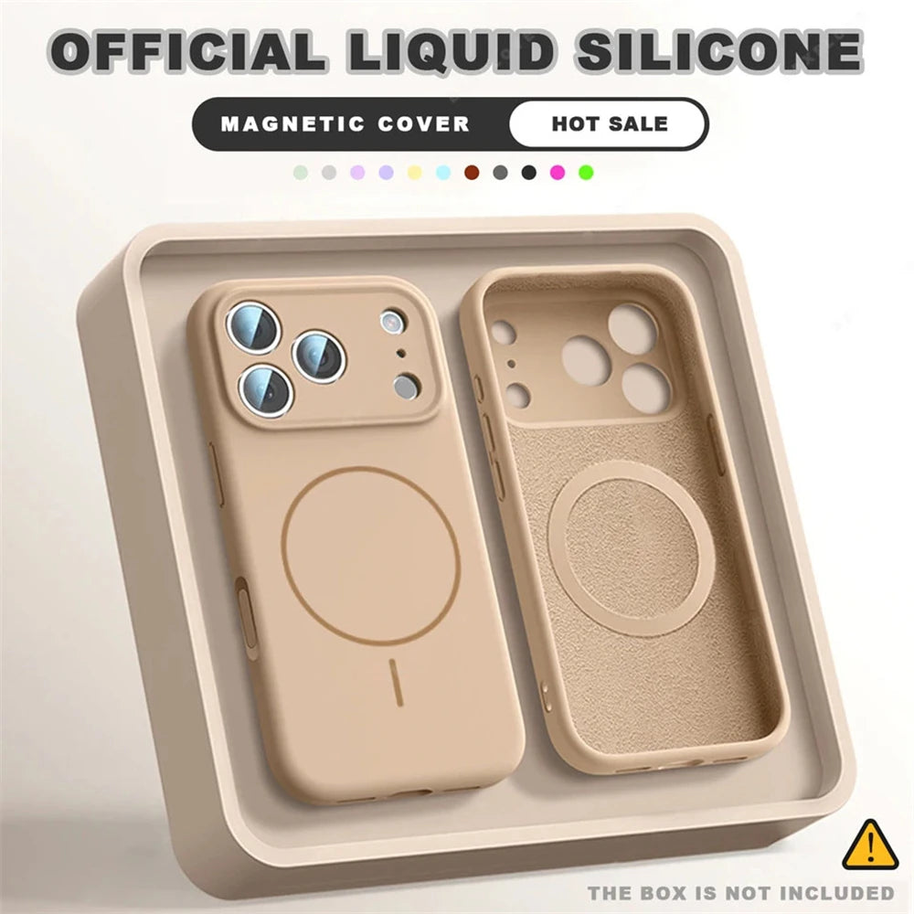 Coque Magsafe liquide Silicone pour iPhone