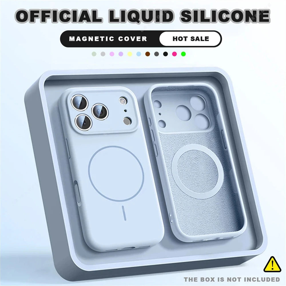 Coque Magsafe liquide Silicone pour iPhone